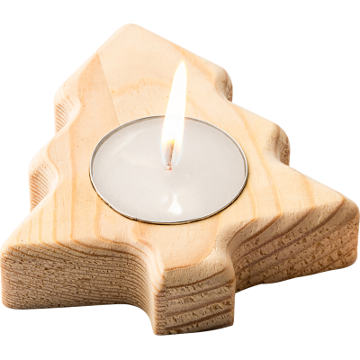 WOOD CANDLE in Brown