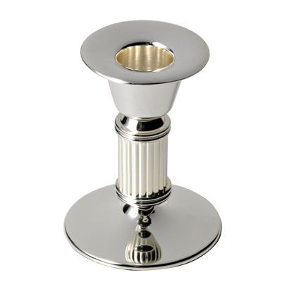 SMALL METAL CANDLE STICK in Silver