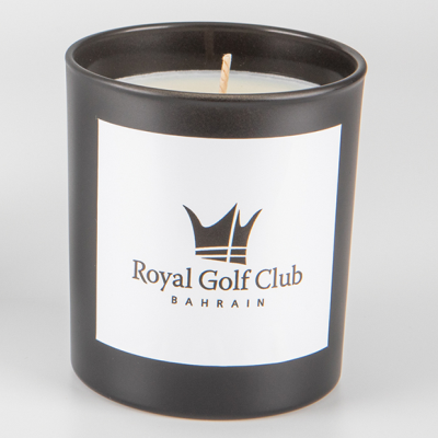 240G BLACK GLASS SCENTED CANDLE in a Printed Gift Box