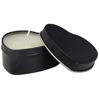 BLISSFUL HEART-SHAPED TIN CANDLE with Vanilla Aroma