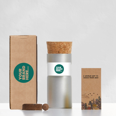 DESK TOP GARDEN ALUMINIUM METAL SILVER LABELLED BOXED