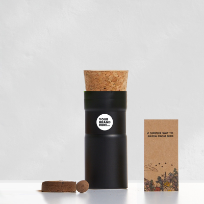 DESK TOP GARDEN BLACK ALUMINIUM METAL PRINTED