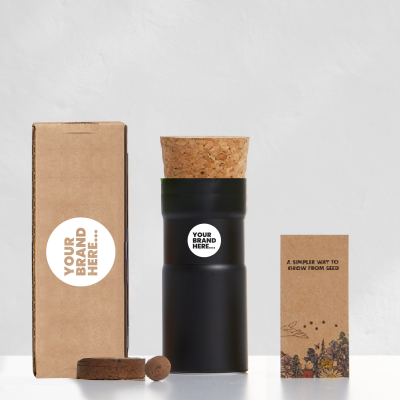 DESK TOP GARDEN BLACK ALUMINIUM METAL PRINTED BOXED