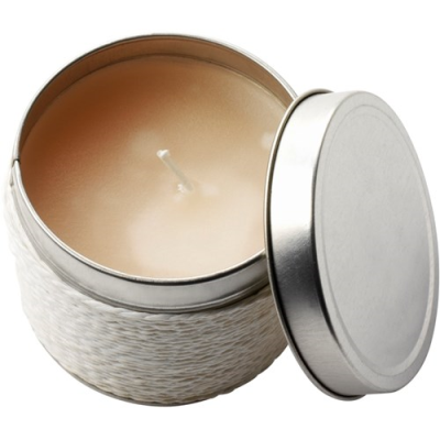FRAGRANCE CANDLE in a Tin in White