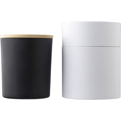 GLASS CANDLE (20 HOURS) in Black