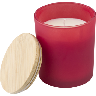 GLASS CANDLE (46 HOURS) in Red