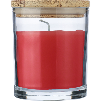 GLASS CANDLE in Red