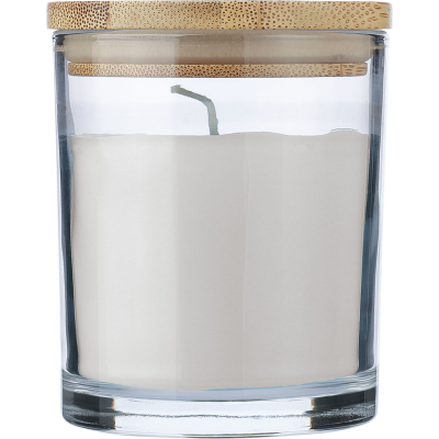 GLASS CANDLE in White
