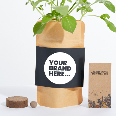 GROW KIT in Kraft Pouch with Full Colour Belly Band
