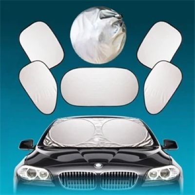 6PCS FOLDING SILVERING REFLECTIVE CAR SHADE ASI & 44256