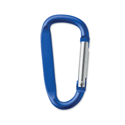 CARABINER CLIP in Aluminium Metal, in Blue