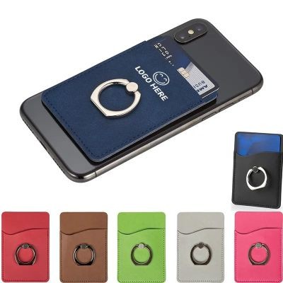CARD HOLDER with Metal Ring Phone Stand