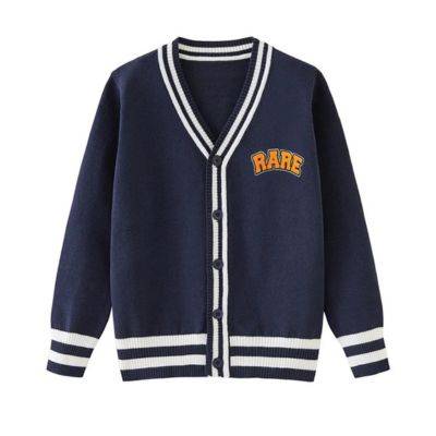 JACQUARD KNITTED LOGO CARDIGAN