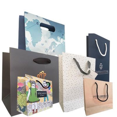ASTLEY ROPE HANDLE PAPER CARRIER BAG with Matt or Gloss Lamination