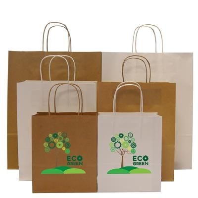HARDWICK A5 SMALL BUDGET KRAFT SUSTAINABLE PAPER BAG with Twisted Handles