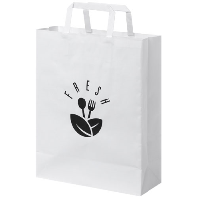 KRAFT 80-90 G & M2 PAPER BAG with Flat Handles - 25 x 11 x 32 Cm