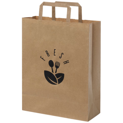 KRAFT 80-90 G & M2 PAPER BAG with Flat Handles - 25 x 11 x 32 Cm