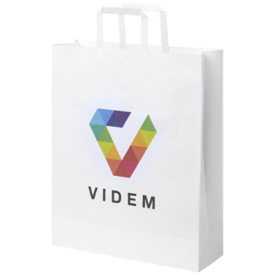 KRAFT 80-90 G & M2 PAPER BAG with Flat Handles - 32 x 12 x 40 Cm