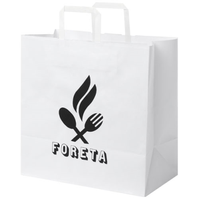 KRAFT 80-90 G & M2 PAPER BAG with Flat Handles - 34 x 20 x 35 Cm