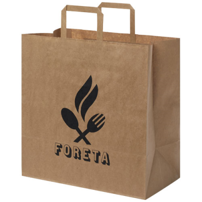 KRAFT 80-90 G & M2 PAPER BAG with Flat Handles - 34 x 20 x 35 Cm