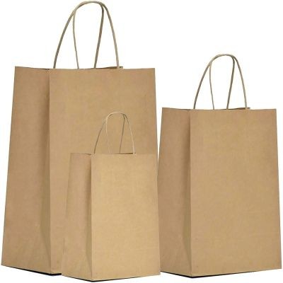 KRAFT PAPER SHOPPER TOTE BAG FOIL STAMP