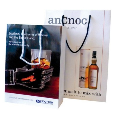 LUXURY GLOSS ROPE HANDLE LAMINATED CARRIER BAG