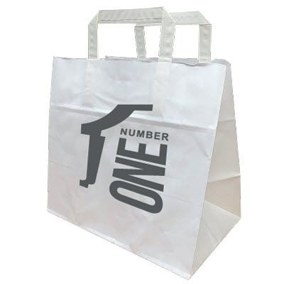 PAPER TAPE HANDLE TAKEAWAY BAG