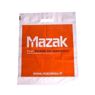 POLYTHENE PLASTIC CARRIER BAG in White