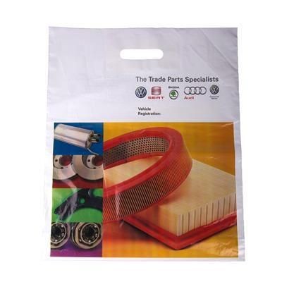 POLYTHENE PLASTIC CARRIER BAG in White