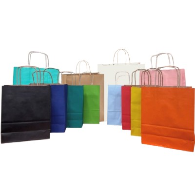 RILEY EXPRESS BIODEGRADABLE COLOUR PAPER KRAFT CARRIER BAG