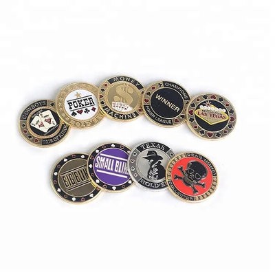 1,6INCH DIA ROUND METAL CASINO CHIP CHALLENGE COIN