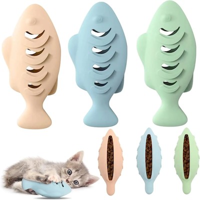 CAT TOY SILICONE FISH