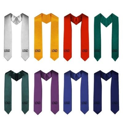 GRAUNISEX PLAIN GRADUATION STOLE - PROMOTIONAL CORPORATE GIFT