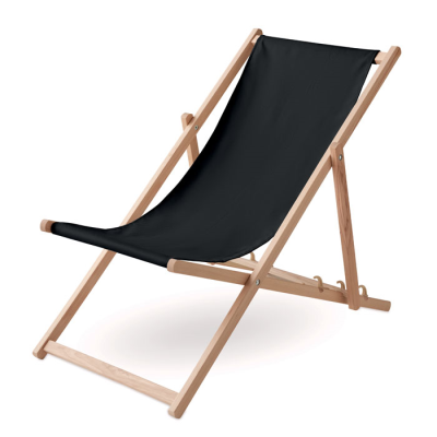 BEACH CHAIR in Wood in Black