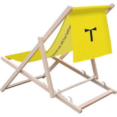 DYE-SUBLIMATED DECK CHAIR with Flap