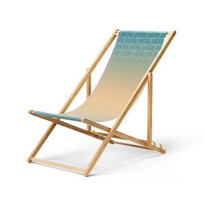 ECO, RPET DYE-SUBLIMATED DECK CHAIR WATERPROOF