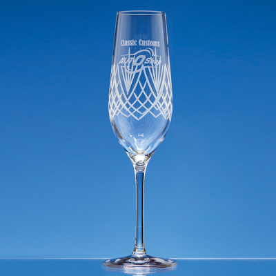 150ML PANEL CHAMPAGNE FLUTE with Frost Cutting