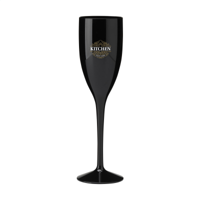 LUNAIRE REUSABLE PLASTIC CHAMPAGNE GLASS 150 ML in Black