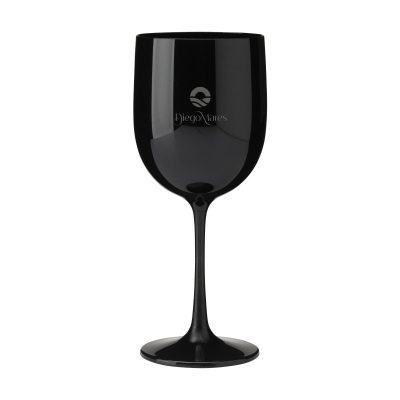 LUNAIRE REUSABLE PLASTIC WINE GLASS 480 ML in Black