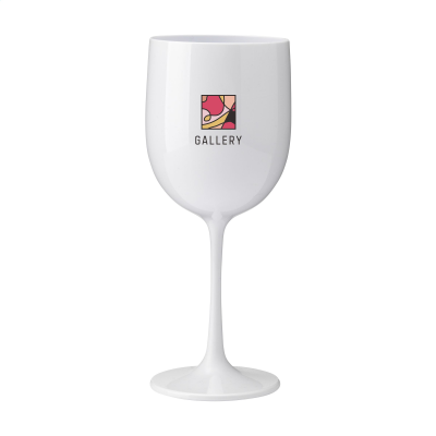 LUNAIRE REUSABLE PLASTIC WINE GLASS 480 ML in White