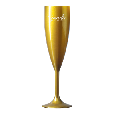 REUSABLE GOLD CHAMPAGNE FLUTE (187ML & 6,6OZ)