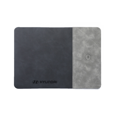 15W FAST CORDLESS CHARGER LEATHER MOUSEMAT