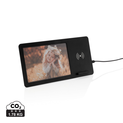 5W CORDLESS CHARGER AND PHOTO FRAME in Black