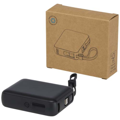 ACRUX 10,000 MAH 35W TABLET POWER BANK with Built in Type-C Cable - Made From Recycled Plastic