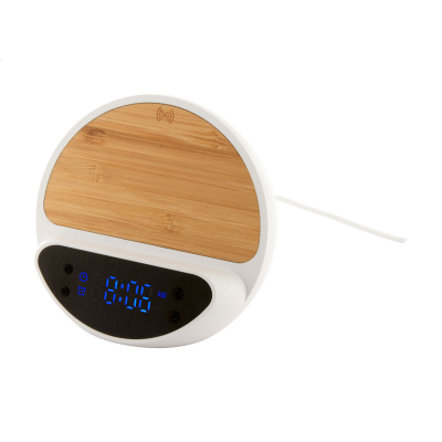 ALARM CLOCK CORDLESS CHARGER in White