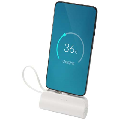 ALNAIR 5000 MAH 10W RECYCLED PLASTIC TYPE-C POWER BANK with Built-In Flip Stand & 2-In-1 Cable