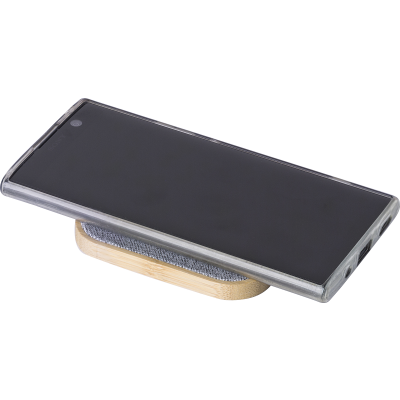 BAMBOO & RPET CHARGER in Grey