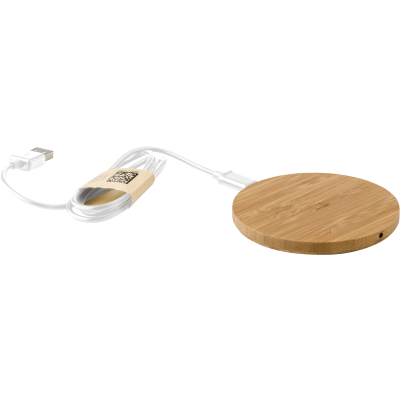 BAMBOO CHARGER in Brown - PROMOTIONAL CORPORATE GIFT
