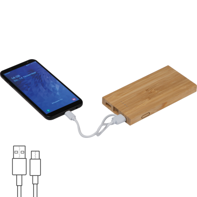 BAMBOO POWER BANK in Beige