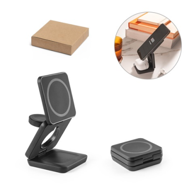 BROGLIE SUPER FAST 15W 3-IN-1 MAGNETIC CORDLESS CHARGER in Recycled Abs